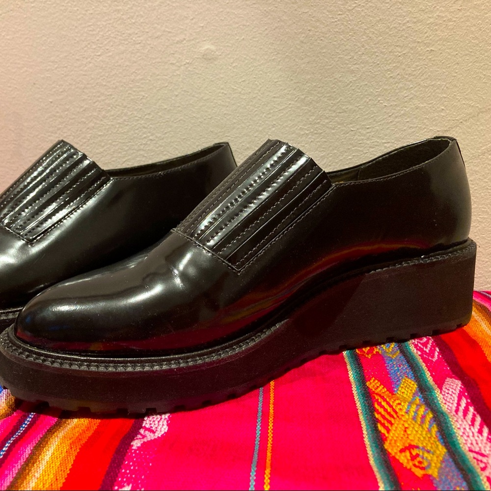 Platform Patent Leather Loafers